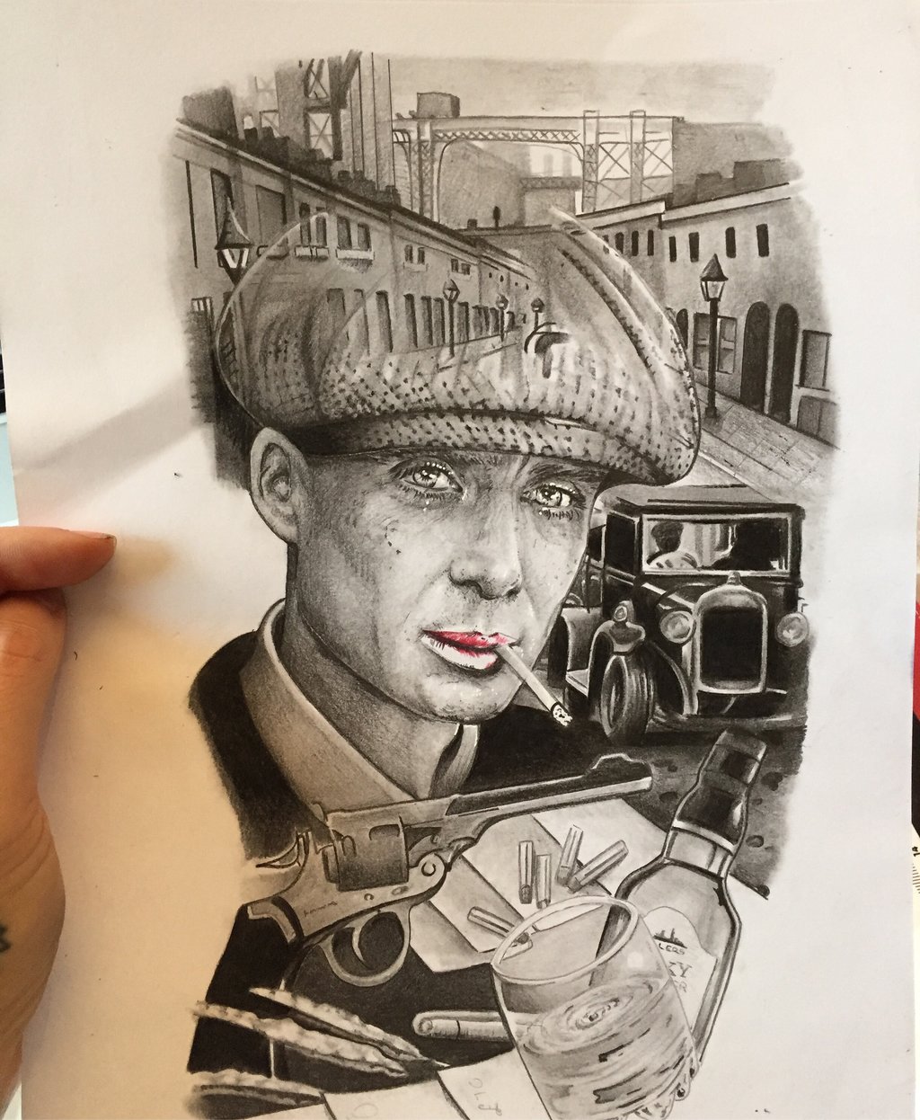 1024x1246 Peaky Blinders Drawing (Wip) By Craig Lovell Tattoo - Peaky Blinders Sketch