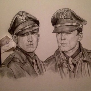 320x320 Sketch Of Ben Affleck Amp Josh Hartnett In Pearl Harbor - Pearl Harbor Sketch