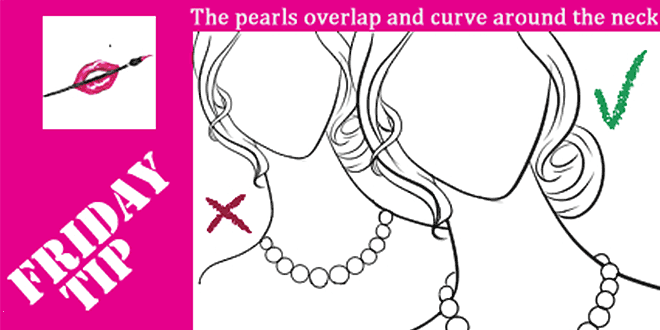 660x330 Drawing A Pearl Necklace I Draw Fashion - Pearl Necklace Sketch