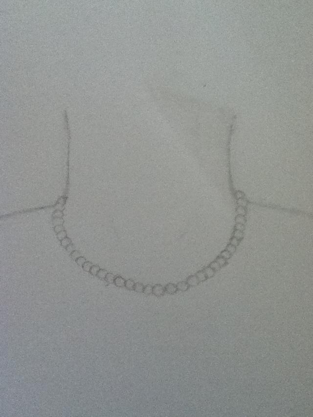 640x853 How To Draw Jewelry - Pearl Necklace Sketch