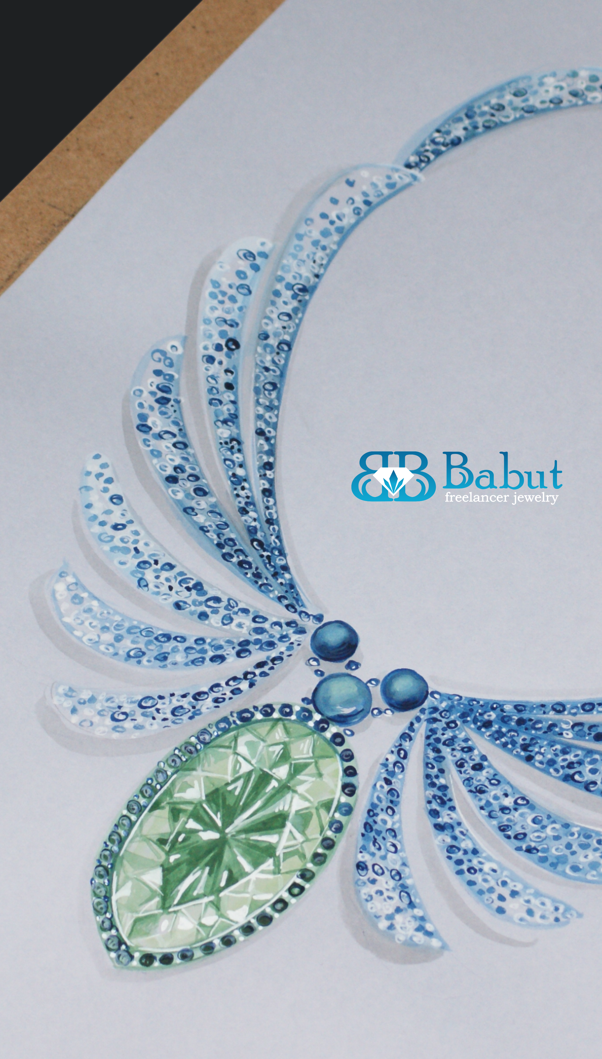 2085x3667 Sketches Design Jewelry - Pearl Necklace Sketch