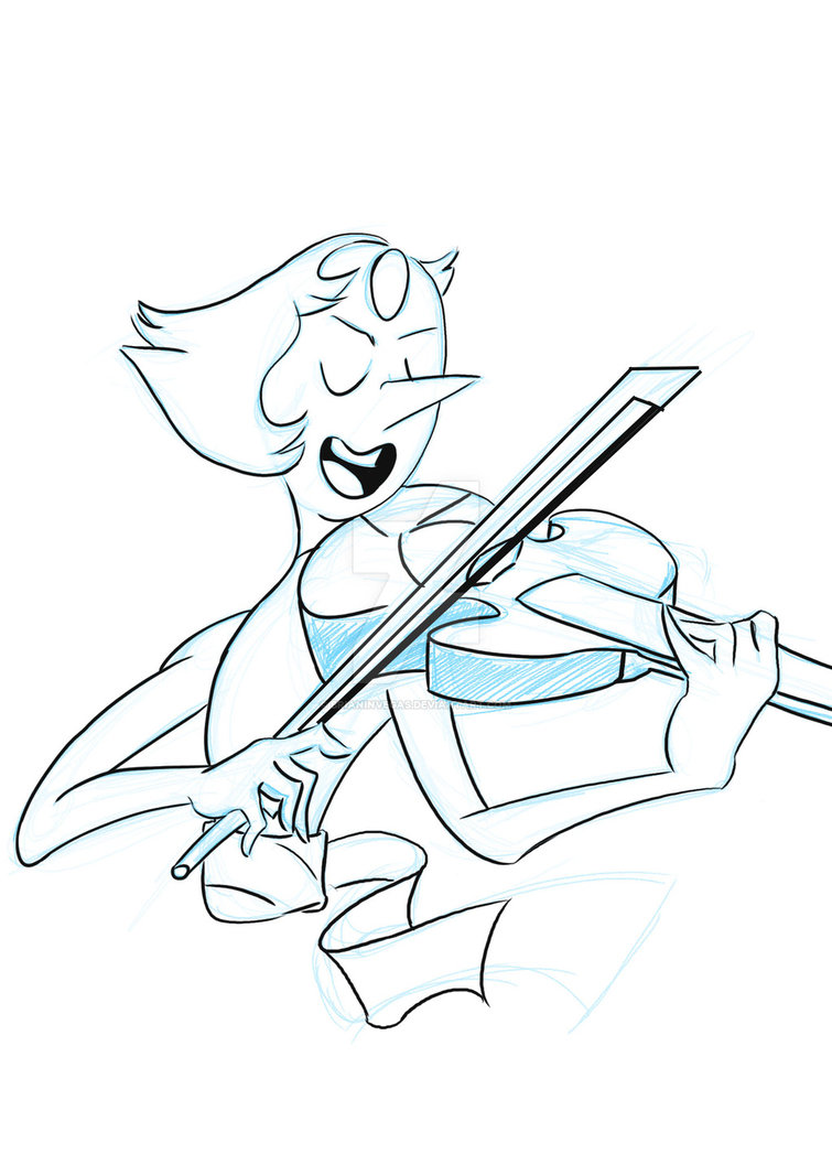 755x1057 Steven Universe Pearl Sketch By Punkh0und - Pearl Sketch