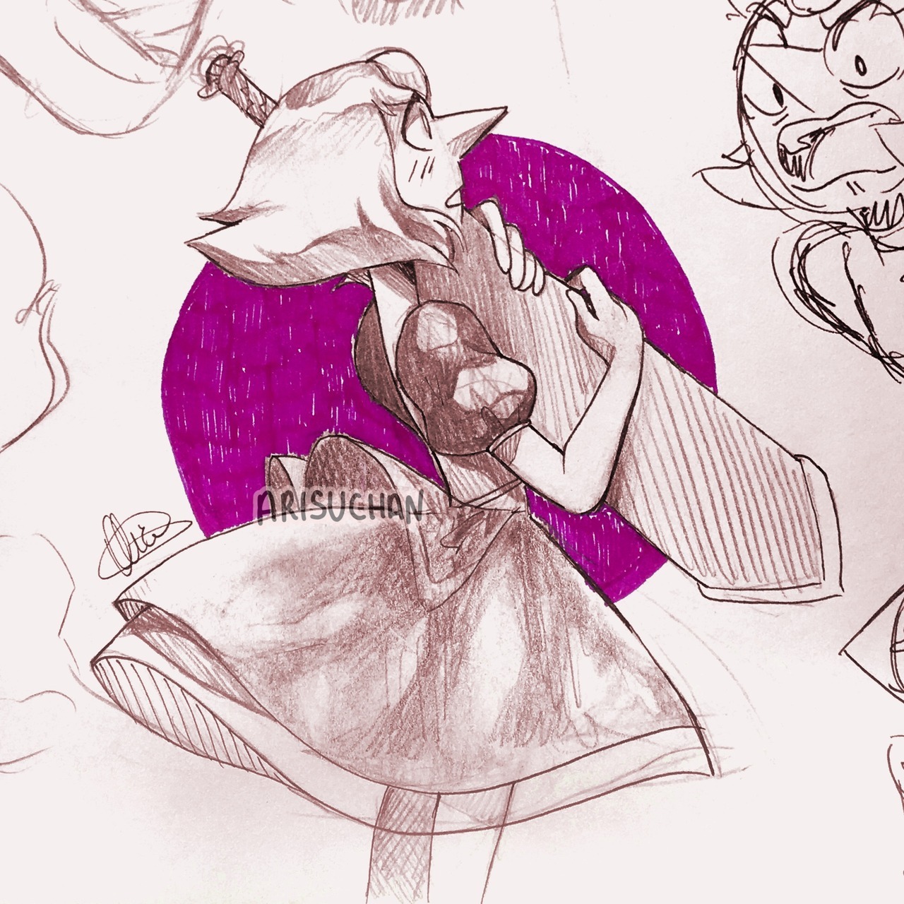 1280x1280 Arisu Old Pearl Sketch From My Sketchbook - Pearl Sketch