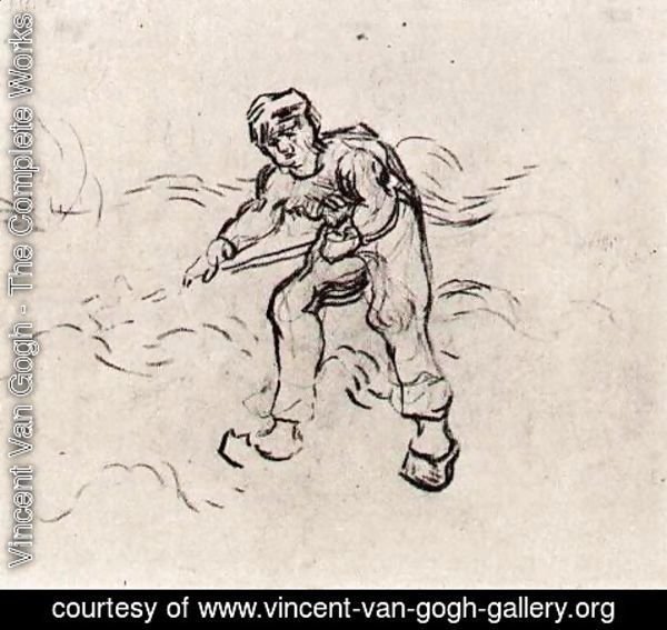 600x567 Vincent Van Gogh - Peasant Sketch
