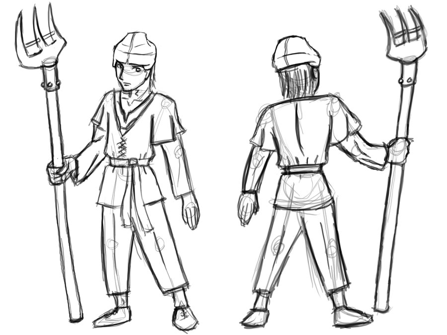 900x675 Peasant Sketch 3 By Victoryap - Peasant Sketch