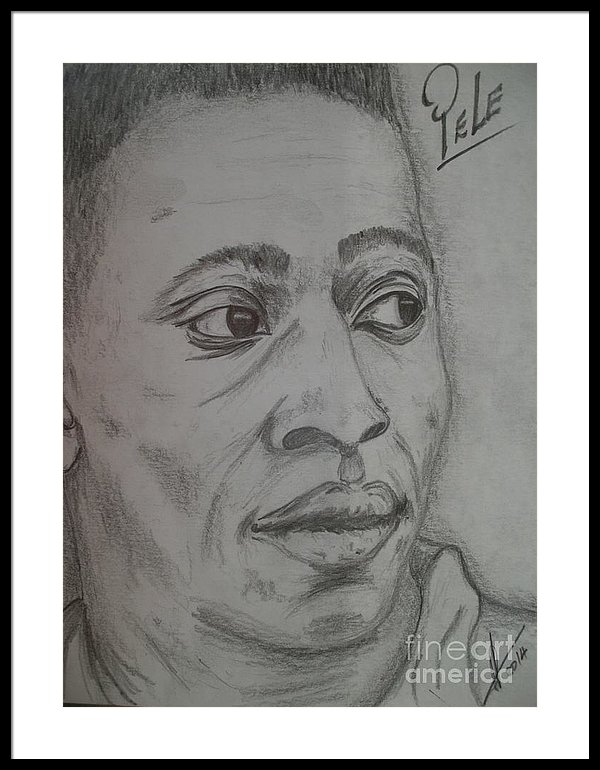 600x770 Pele Framed Print By Collin A Clarke - Pele Sketch