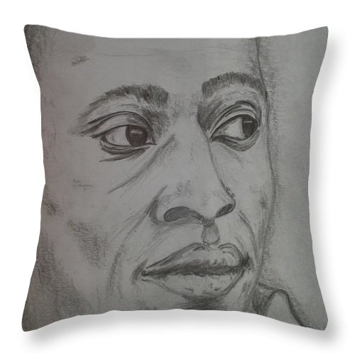 500x500 Pele Throw Pillow For Sale By Collin A Clarke - Pele Sketch