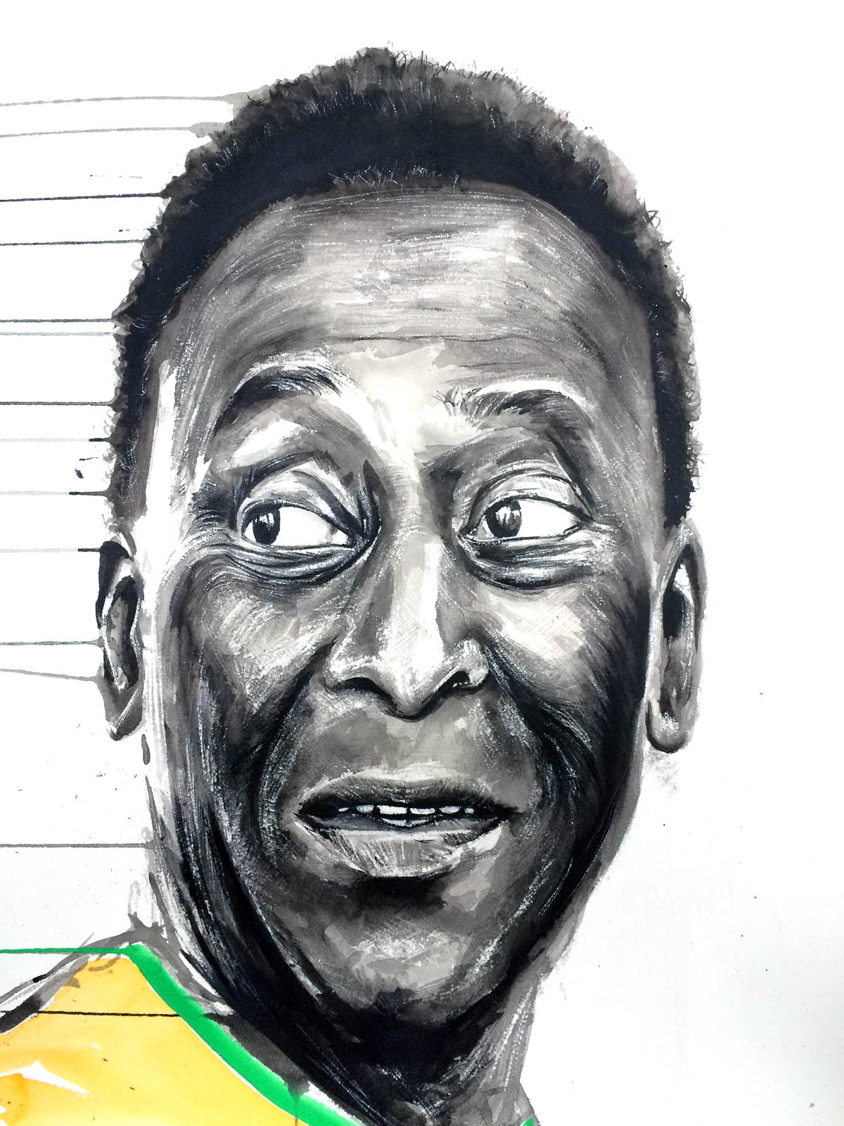 1200x1600 Art Life Football Exhbition 26 September 18 October 2015 - Pele Sketch