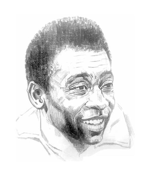 500x600 Edson Arantes - Pele Sketch