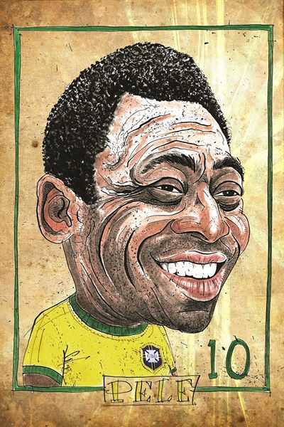 400x600 Sketch Of Brazilian Legend Pele! People I Admire Fifa - Pele Sketch