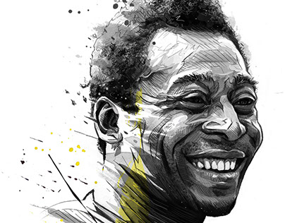 404x316 Espn On Behance - Pele Sketch