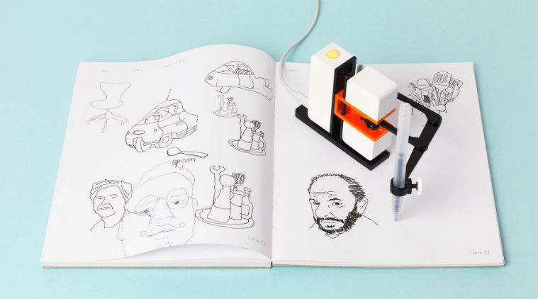759x422 Robotic Arm Turns Digital Doodles Into Pen And Paper Sketches - Pen And Paper Sketch