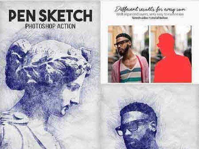 696x524 Pen Sketch Photoshop Action 18522026 Freepsdvn - Pen Sketch Photoshop Action
