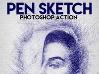 200x150 Pen Sketch Photoshop Action By Eugene Design - Pen Sketch Photoshop Action