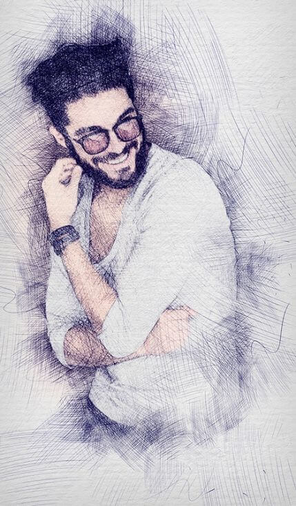 429x733 Pen Sketch Photoshop Action Pencil Sketch Or Pen Photo And - Pen Sketch Photoshop Action