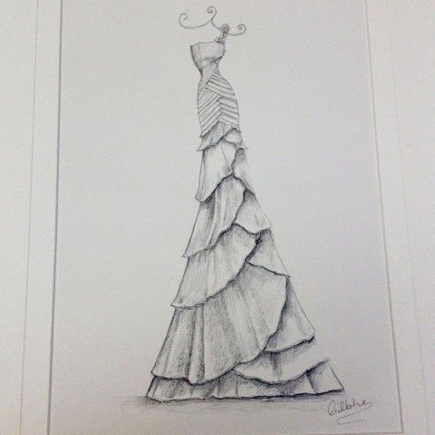 480x480 Photos Pencil Sketch Dress Design, - Pencil Design Sketch