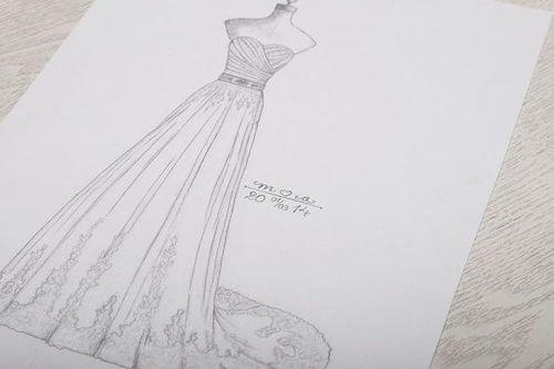 500x333 Wedding Dress Design Pencil Sketches - Pencil Design Sketch