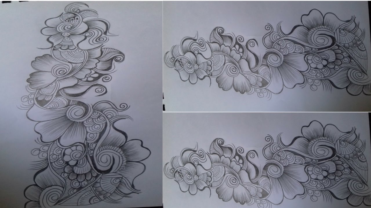 1280x720 Beautiful Flower Mehndi Design With Pencil On Paper Mehndi - Pencil Design Sketch
