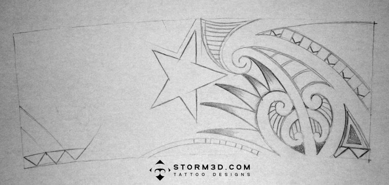 800x382 Collection Of Stars And Pencil Tattoos Sketch - Pencil Design Sketch