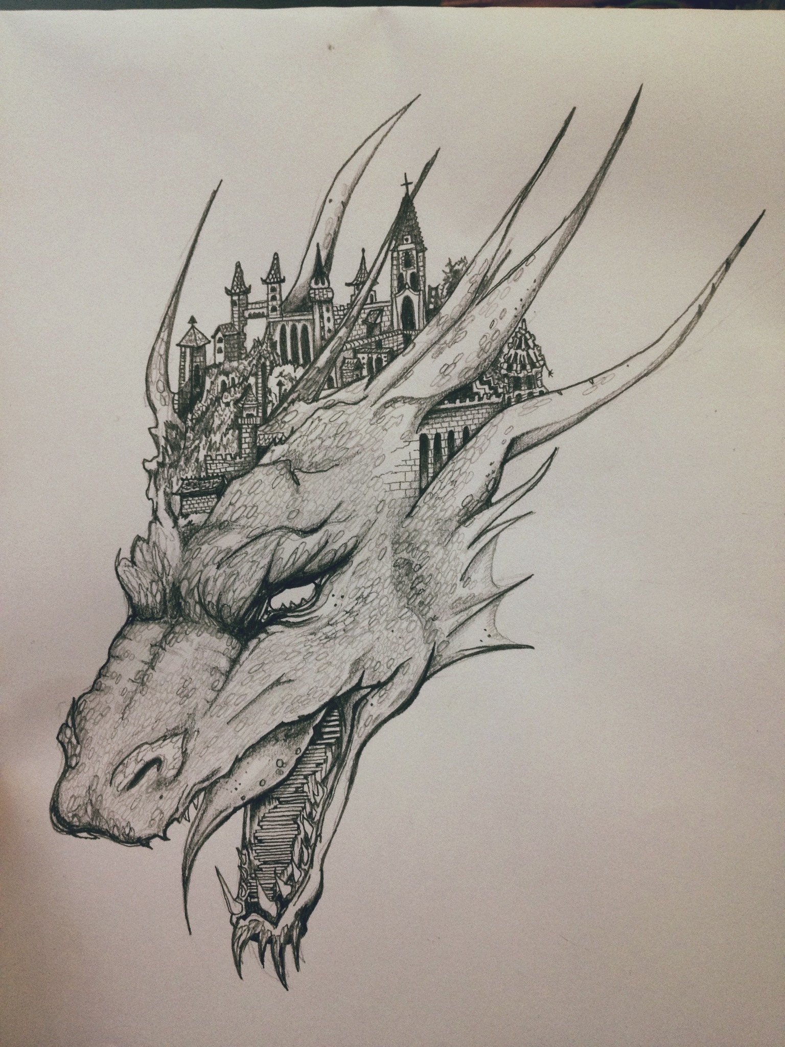 1536x2048 Pencil Drawings Of Dragons Dragon Sketches In Pencil Dragon - Pencil Dragon Sketch