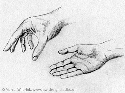 400x300 Hands Pencil Drawing By Mw Design Studio - Pencil Hand Sketch