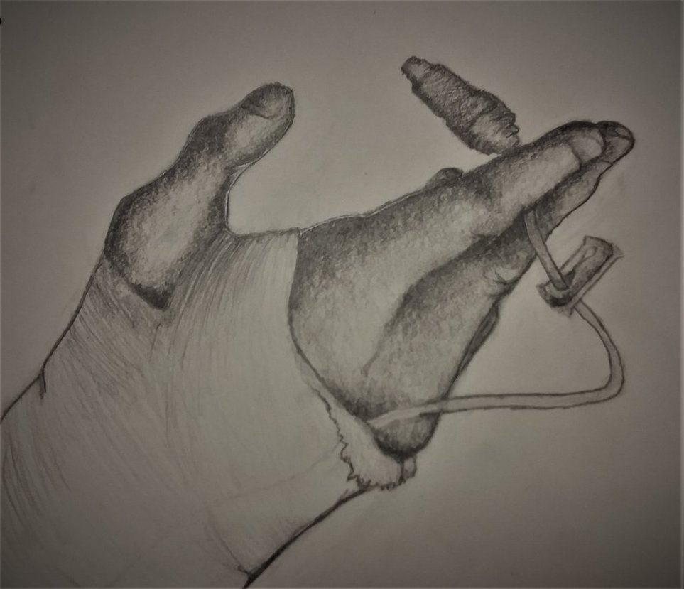 963x829 Human Hand Pencil Sketch By Twosidesview - Pencil Hand Sketch