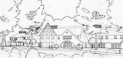 432x204 Clark Smith Architectural Rendering - Pencil Line Sketch