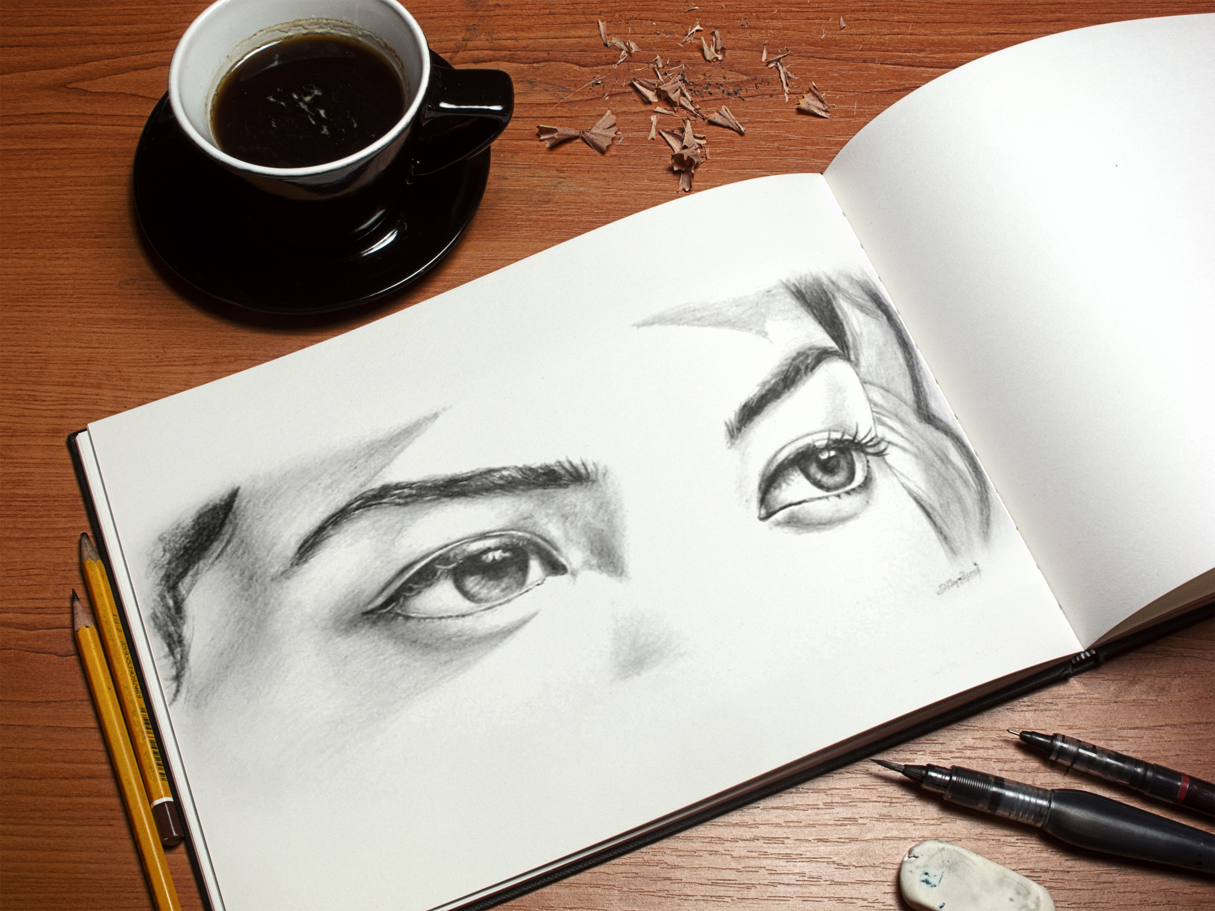 Pencil Sketch Book at PaintingValley.com | Explore collection of Pencil ...