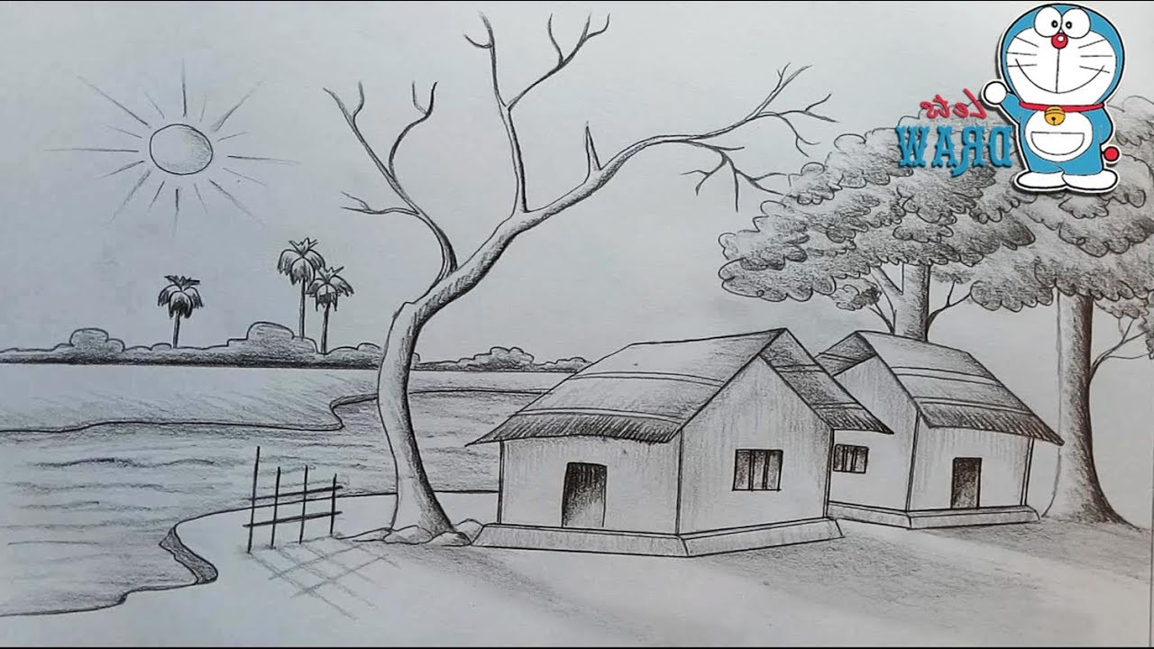 nature scenery drawing｜TikTok Search