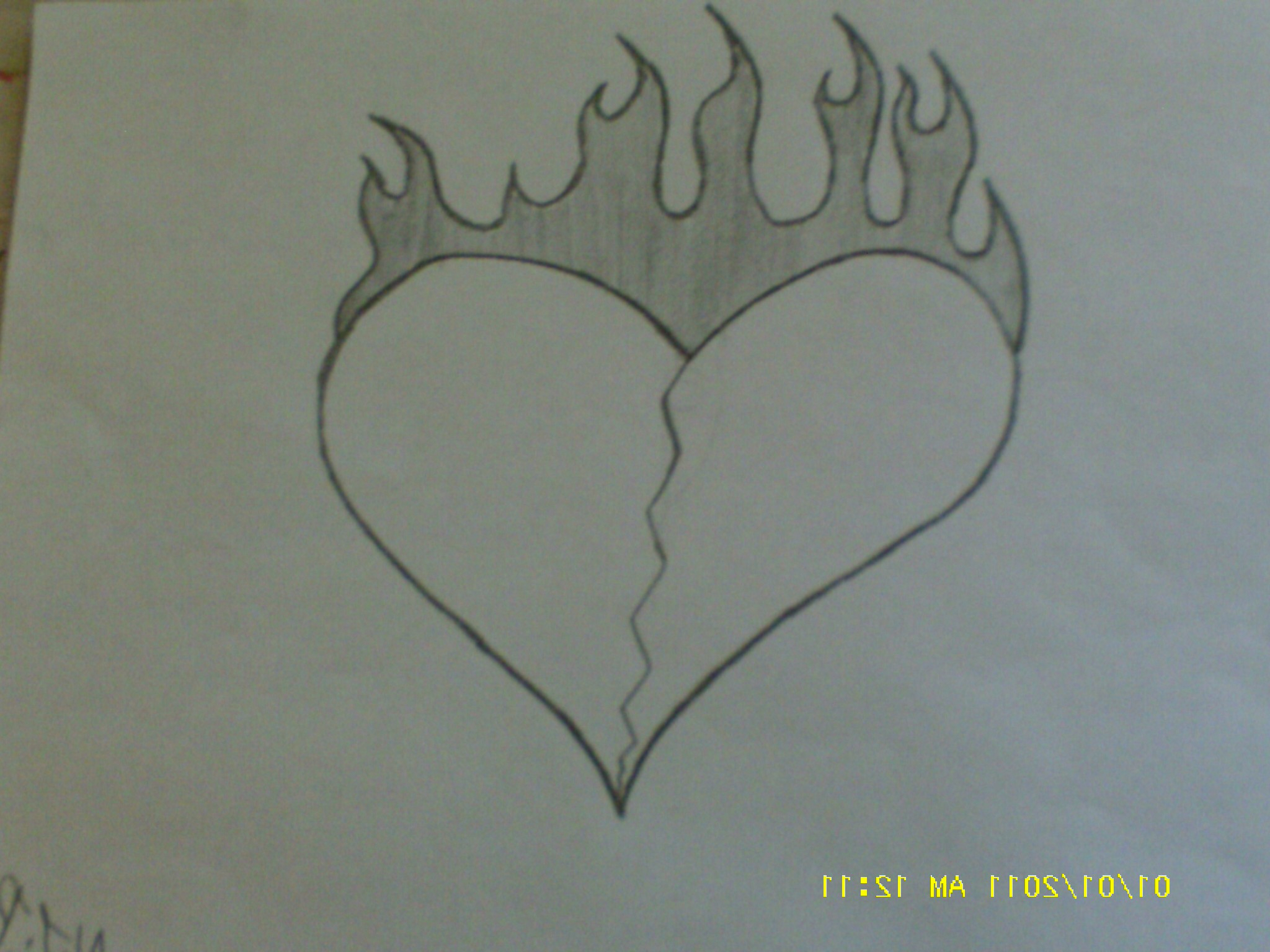 Pencil Sketch Heart at PaintingValley.com | Explore collection of ...