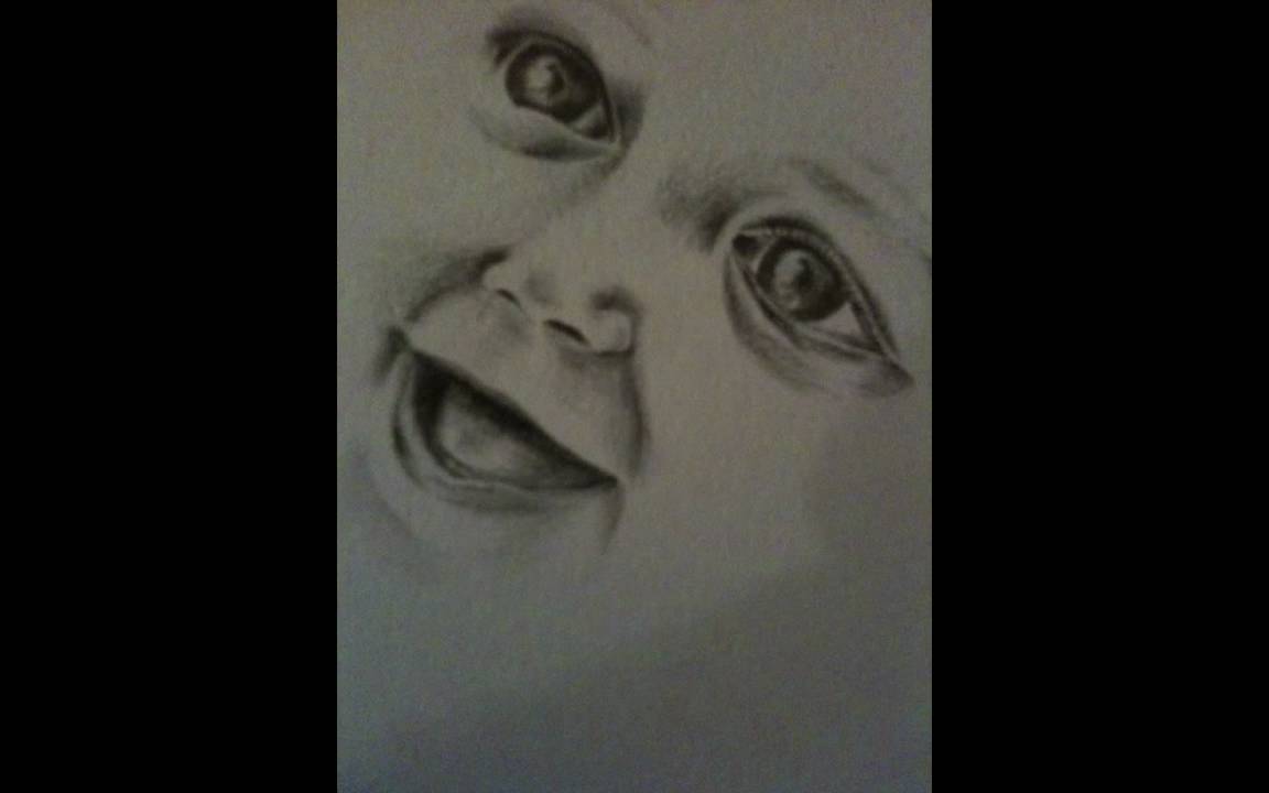 1152x720 Smiling Baby - Pencil Sketch Of A Baby