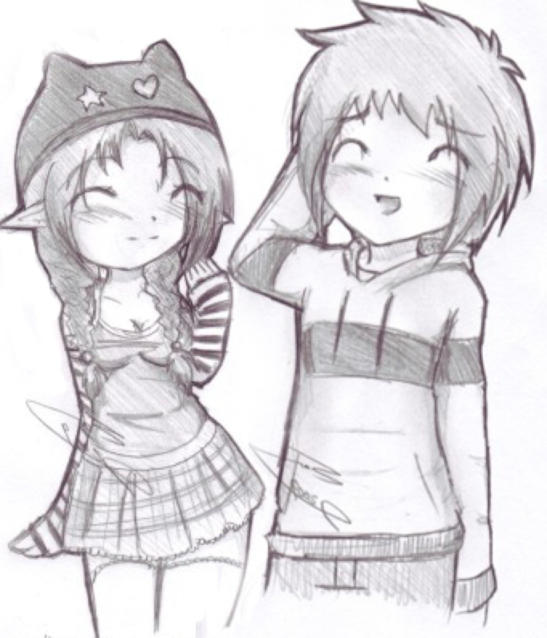 Best Friends Sketch Boy And Girl Max Installer