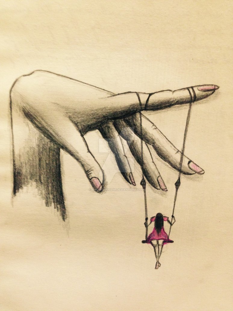 774x1032 Pencil Sketch Puppet Girl By Ahmadimuslim - Pencil Sketch Of Girl