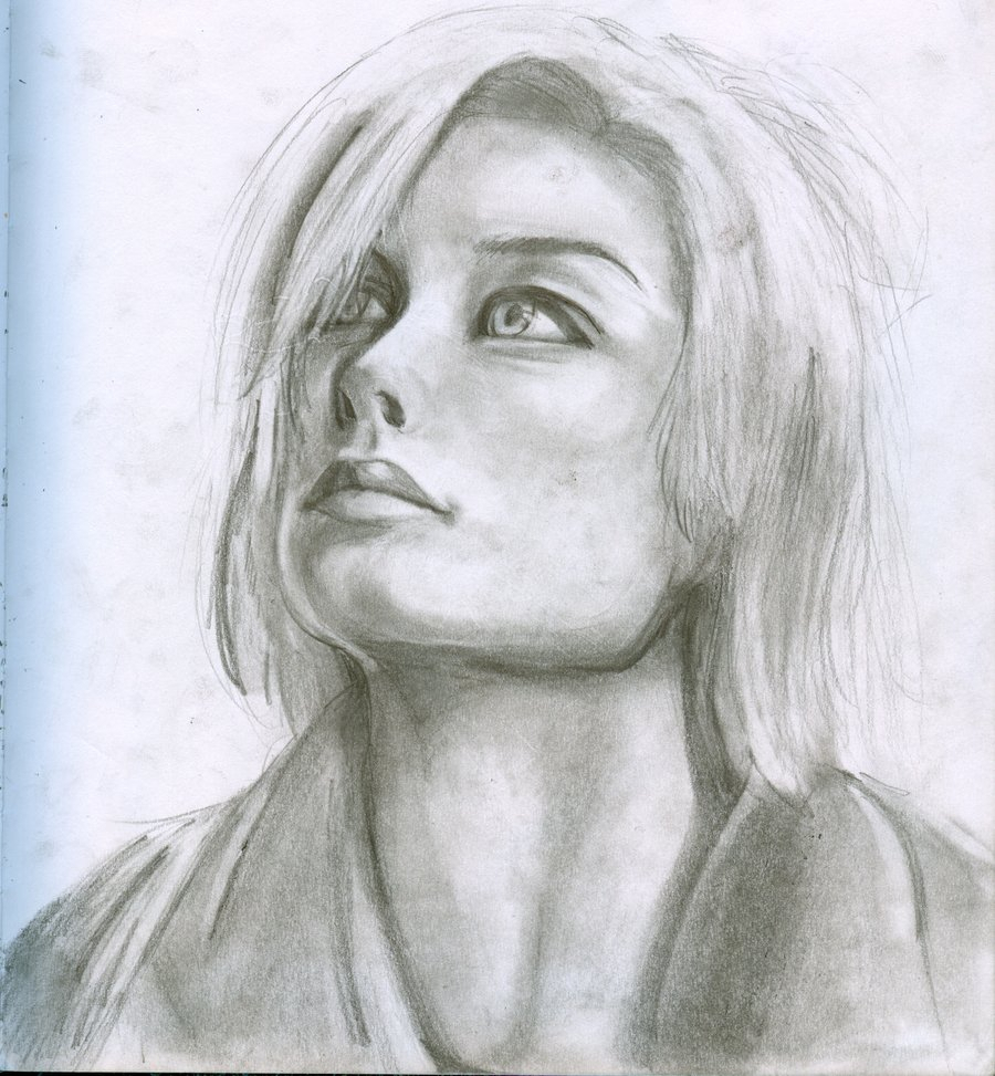 human face pencil sketch