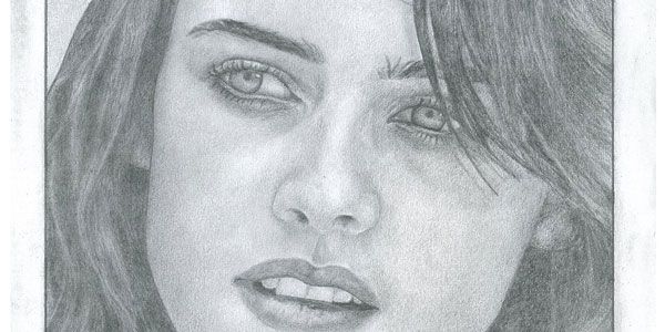 600x300 Photos Best Pencil Sketches Human Face, - Pencil Sketch Of Human Face