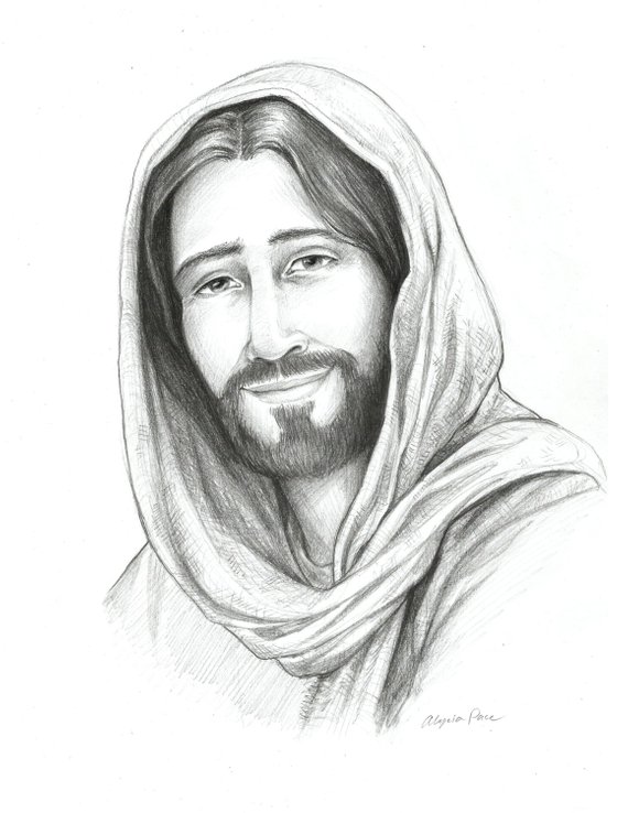Pencil Sketch Of Jesus Face at PaintingValley.com | Explore collection ...