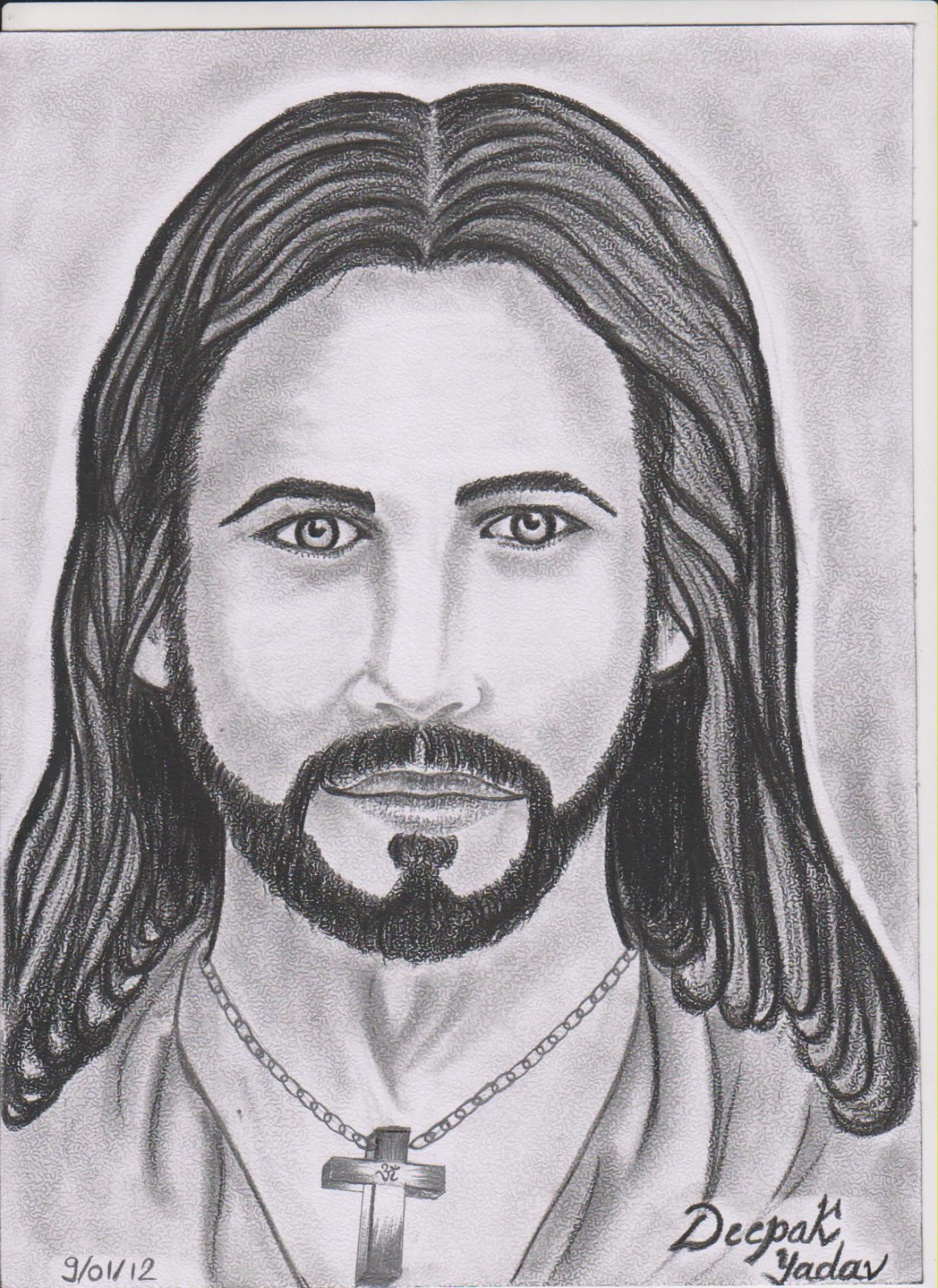 Pencil Sketch Of Jesus Face at PaintingValley.com | Explore collection ...