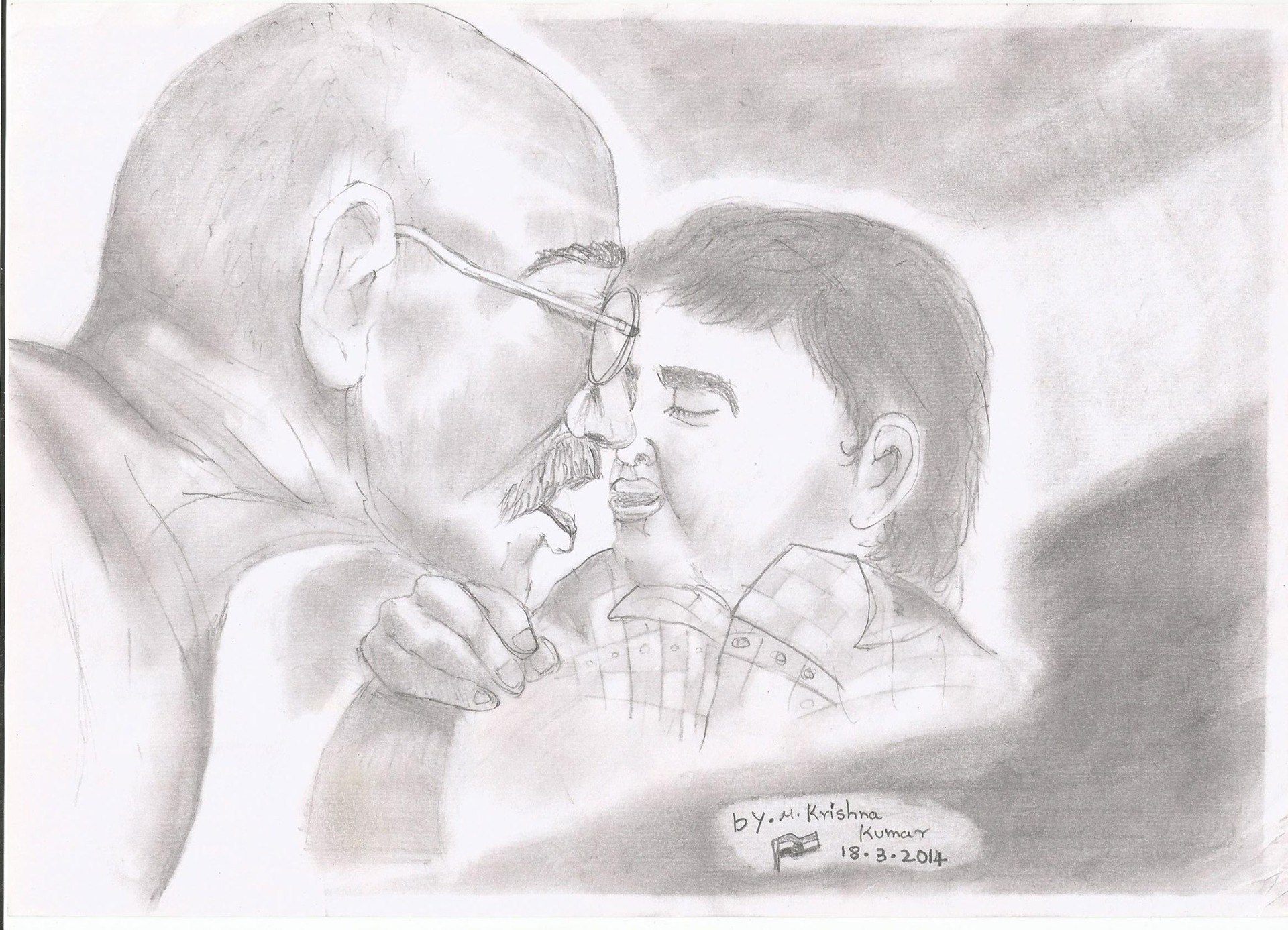  Pencil Sketch Of Mahatma Gandhi at PaintingValley.com Explore 