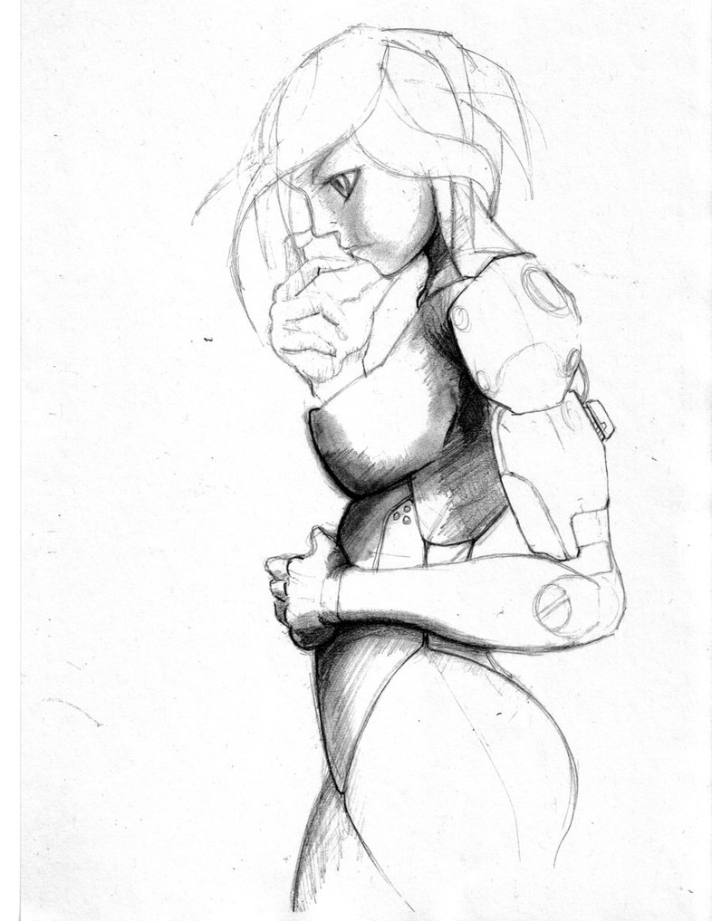 786x1017 Pencil Sketch Of Monkey Robo Girl Pencil Sketch. - Pencil Sketch Of Monkey