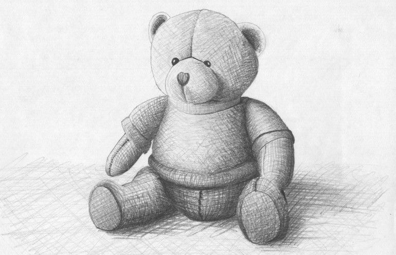 Pencil Sketch Of Teddy Bear at PaintingValley.com | Explore collection