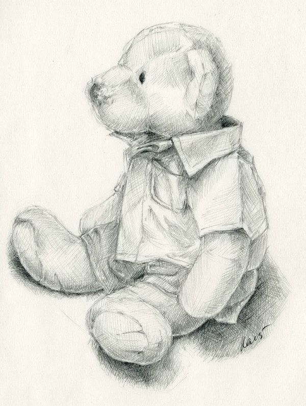 600x794 10 Lovely Teddy Bear Drawings For Inspiration Drawingspainting - Pencil Sketch Of Teddy Bear