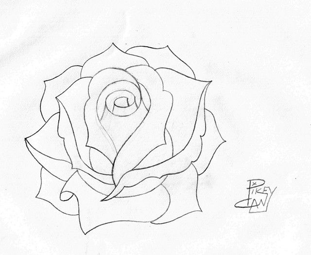 640x524 Rose Pencil Sketch 4 Printables Drawings, Sketches - Pencil Sketch Outline