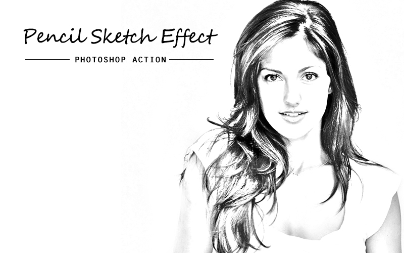 800x500 Pencil Sketch Photoshop Action By Gumacreative - Pencil Sketch Photoshop