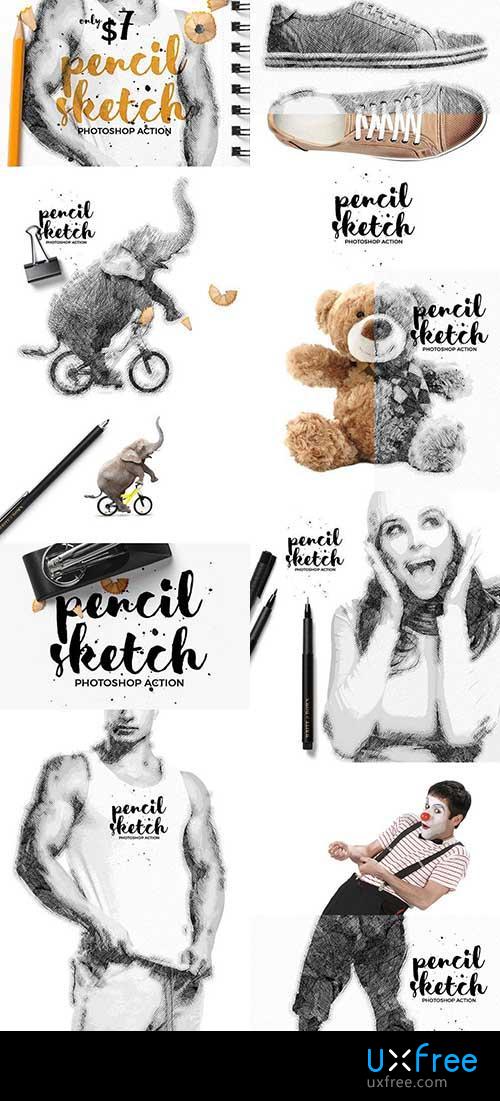 500x1101 Pencil Sketch Photoshop Action 1605093 - Pencil Sketch Photoshop Action