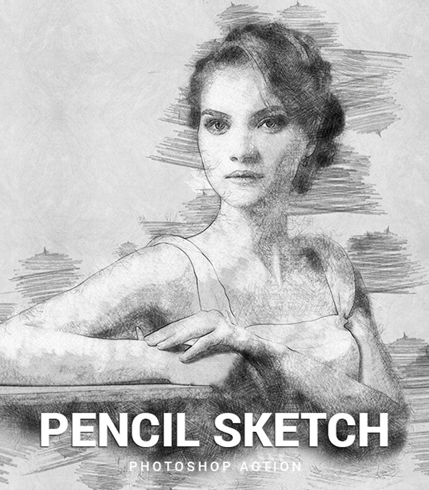 850x971 20 Best Photo To Pencil Drawing Effect Actions For Photoshop - Pencil Sketch Photoshop Action