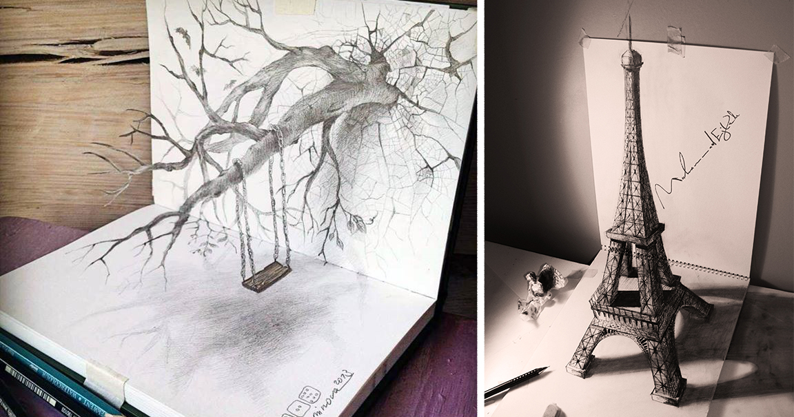 1152x605 33 Of The Best 3d Pencil Drawings Bored Panda - Pencil Sketch Pictures