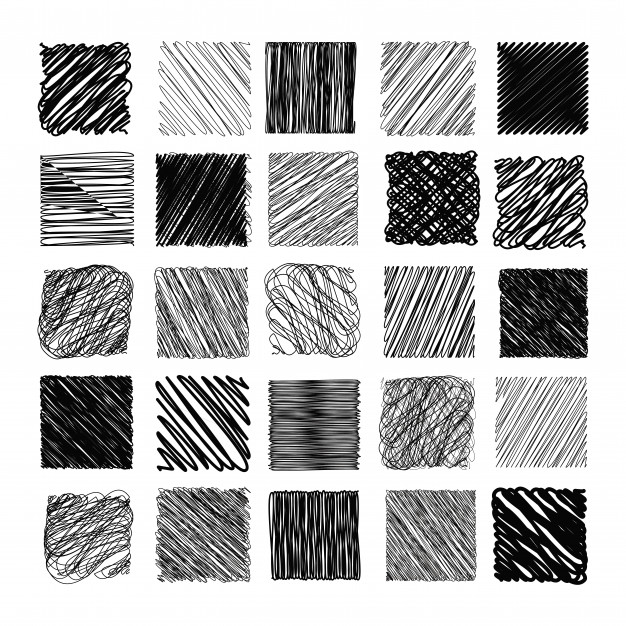 626x626 Pencil Sketch Texture Vector Set Vector Premium Download - Pencil Sketch Texture