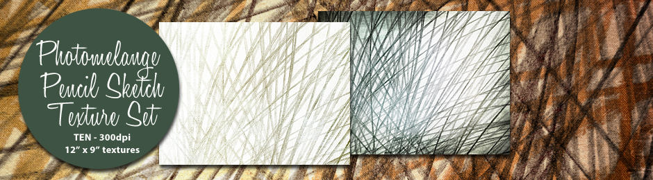 940x260 Photomelange Pencil Sketch Texture Set - Pencil Sketch Texture