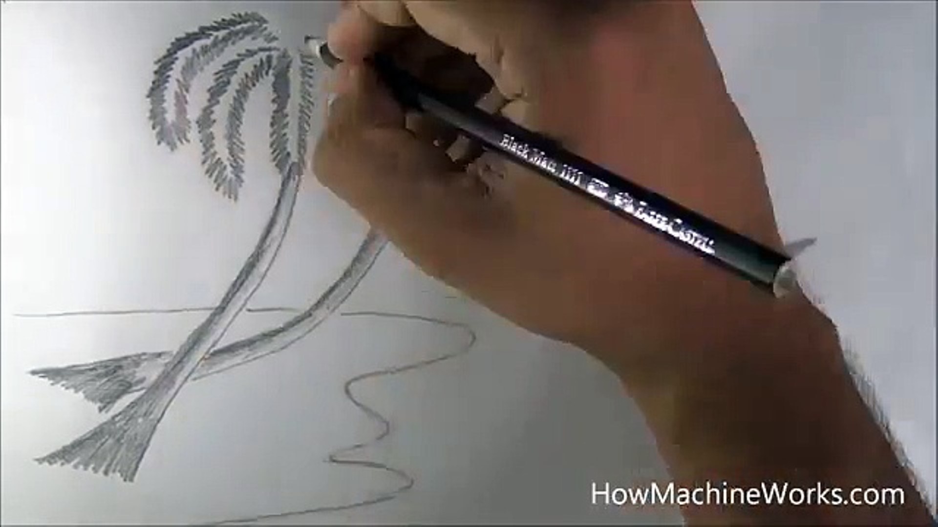 1920x1080 Landscape Pencil Sketch Sunset Beautiful Pictures Www - Pencil Sketch Video