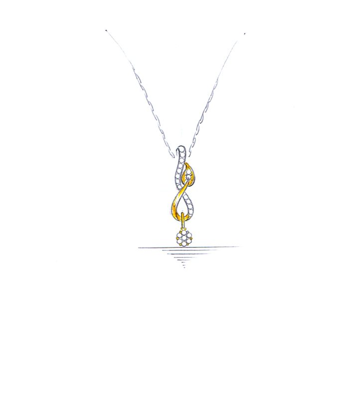 700x800 Free Download 2d Sketches - Pendant Sketch